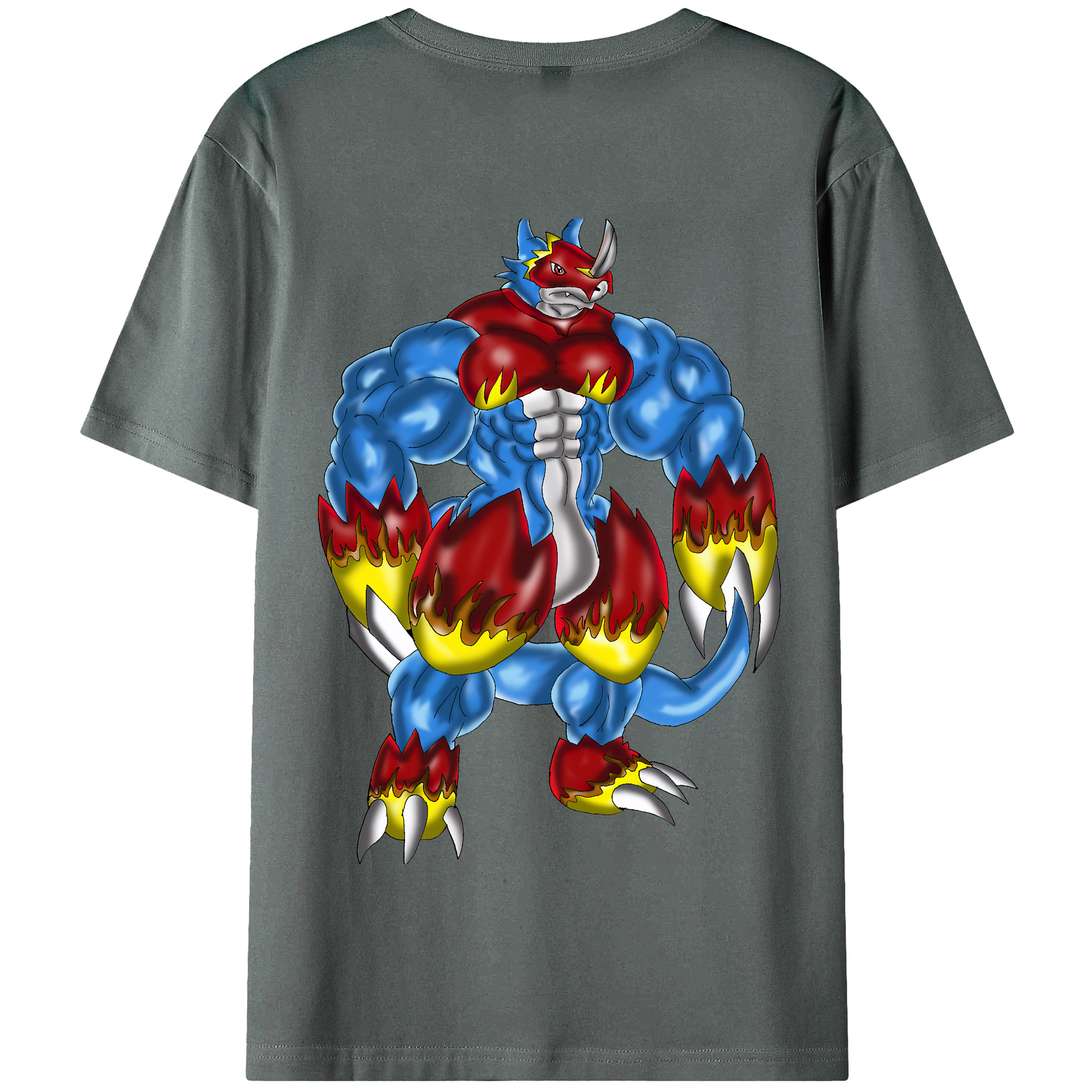 （画像用） Digimon デジタルモンスター/デジモン 綿100％半袖Tシャツ（背面プリント）